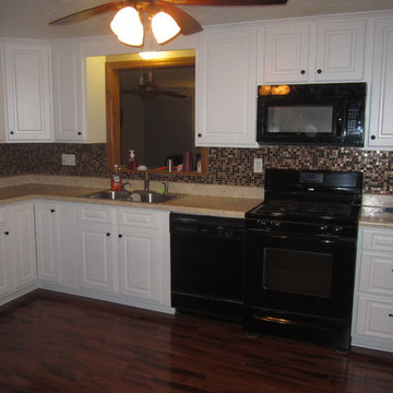 cabinet refacing--white raised panel