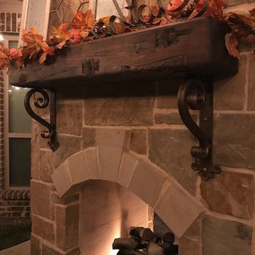 Beautiful Mantel Ideas with Iron Brackets & More