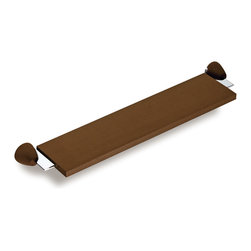 Secret Bath - Secret Bath, Wood Bathroom Shelf, Wood-Chrome, Testa Collection - Bathroom Cabinets