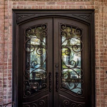 Double Entry Iron Door w/Transom