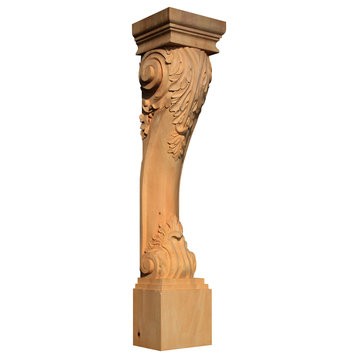 36"H Large Corbels for Cabinets, Basswood, 8"Wx7.25"Dx36"H