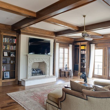 Carved Brentwood Cast Stone Fireplace Mantel
