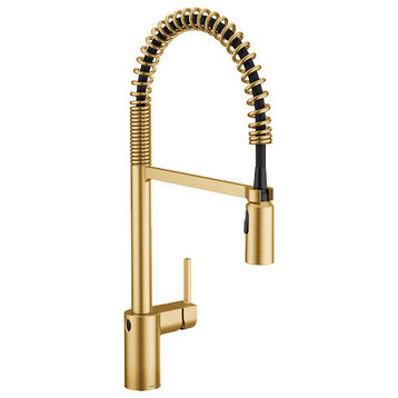 Moen Brushed Gold One-Handle High Arc Pulldown Kitchen Faucet