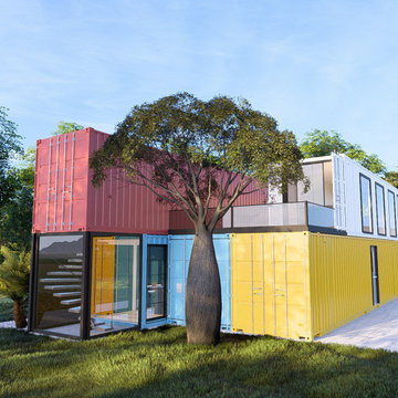 Restaurant design with Shipping containers