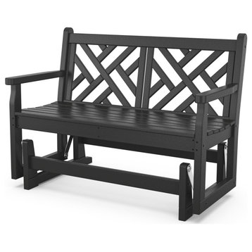 Polywood Chippendale Glider, Black