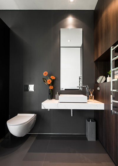 Contemporary Powder Room by Urbane Projects Pty Ltd