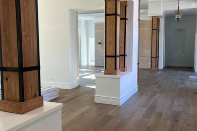 Inspiration for a rustic hallway remodel in Raleigh
