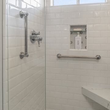 Vintage Grey and White Bathroom