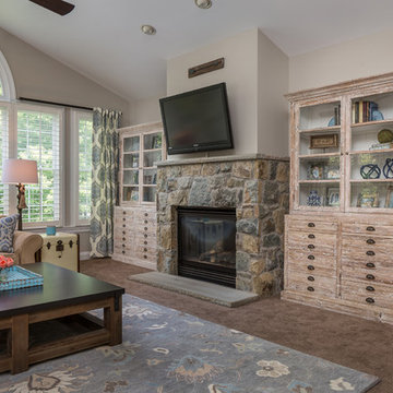 Double Apothecary Cabinet Family Room