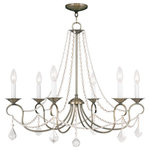 Livex Lighting - Livex Lighting 6516-01 Pennington - 6 Light Chandelier in Pennington Style - 28 - Pennington 6 Light C Antique BrassUL: Suitable for damp locations Energy Star Qualified: n/a ADA Certified: n/a  *Number of Lights: 6-*Wattage:60w Candelabra Base bulb(s) *Bulb Included:No *Bulb Type:Candelabra Base *Finish Type:Antique Brass
