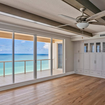 Bright Coastal Living Space With Balcony Views