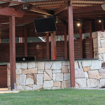 Outdoor Kitchen and TV