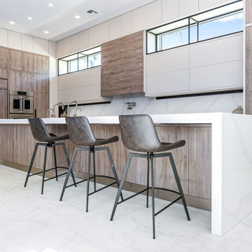 Massive Contemporary Two Tone Kitchen in West Bay