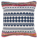 LR Home - Globally Inspired Chindi Throw Pillow - Designed to thrill, our pillow collection will add intricate mastery and eye pleasing designs to any room. Whether you are looking to bring a different trend into your home or for a colorful addition to an existing style, this pillow has much to offer. The different textures allow for eye catching decor sure to thrill you and your guests. Handcrafted with the customer in mind, there is no compromise of comfort and style with the pillow line we create.
