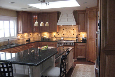 Example of a transitional kitchen design in San Diego