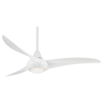 Minka Aire Light Wave 52 in. LED Indoor White Ceiling Fan with Remote