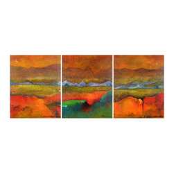 Abstracted Landscape Paintings - Mixed Media Art