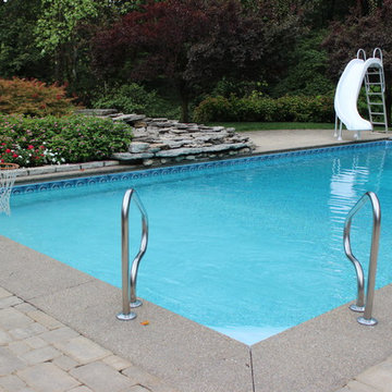 In Ground Vinyl Liner Swimming Pool Installations