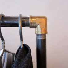 Pipe and reclaimed closet inspiration