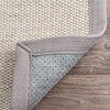 Solid Checker Weave Sisal Area Rug, Gray, 9'x12'