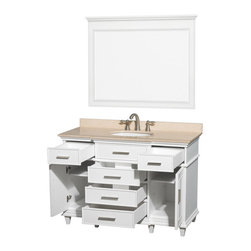 Ackley 48" inch White Finish Single Bathroom Vanity - Bathroom Vanities And Sink Consoles