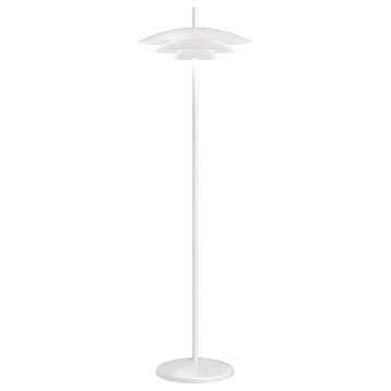 Sonneman Studio Exclusives Shells 1-Light 17.25" Floor Lamp, Sat White, 3544-03