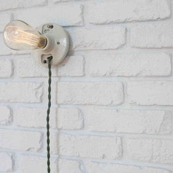 Ceramic Lampholder in White - Wall Sconces