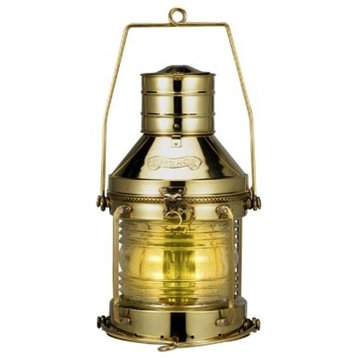 19" Polished Brass Anchor Lantern, Electric