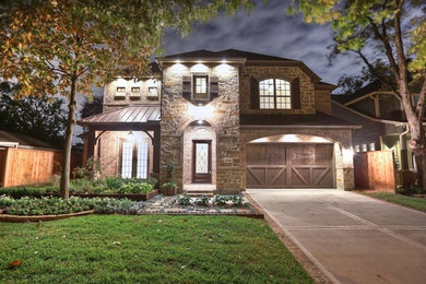 Inspiration for a transitional exterior home remodel in Houston