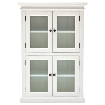 Classic White Two Level Storage Cabinet