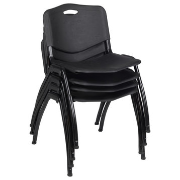 'M' Stack Chair (4 pack)- Black