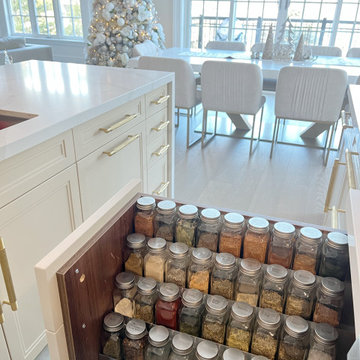 After: Beautifully Organized Spice Drawer with Uniform Jars