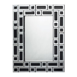 Sterling Industries Vance Geometric Mirror in Black - Products