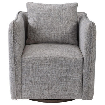 Uttermost Corben 29 x 29" Gray Swivel Chair