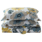 Royal Tradition - Leahanna Floral Pattern Lightweight Oversized Quilted Coverlet Set, King/Calking - Infuse your bedroom atmosphere with this two or three-piece Leahanna quilt set, features a 100-percent reversible cover of pure microfiber. This unique quilt set has over-sized quilt for better coverage on today's deeper mattresses, so you don't have to worry about it slipping off of you during the night. Leahanna quilts features Very pretty floral design and perfect for embellishing your bedroom decor.