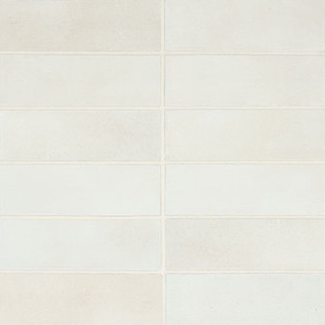 Celine 2" x 6" Matte Porcelain Floor & Wall Tile, White (66-pack/5.33 sqft.)