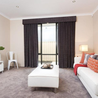 Trendy home theater photo in Perth