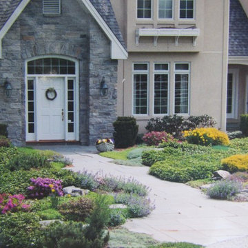 Front yard landscaping garden entry