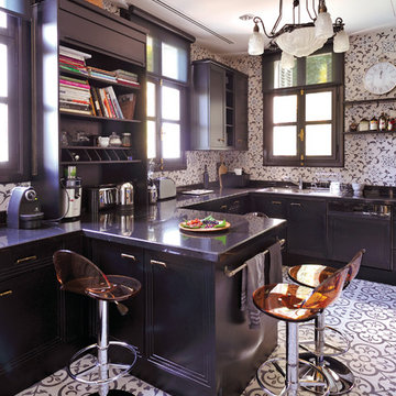 Karoistanbul Modern Kitchen Cement Tile Flooring Project