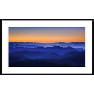 "Misty Mountains" Framed Digital Print by David Bouscarle, 44x26"