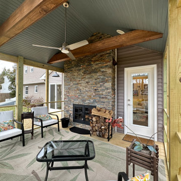 Addition: 2-Car Garage, Great Room, Screened-In Porch & Indoor-Outdoor Fireplace