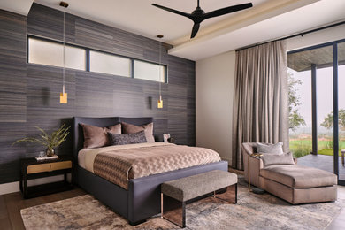 Bedroom - modern bedroom idea in Austin