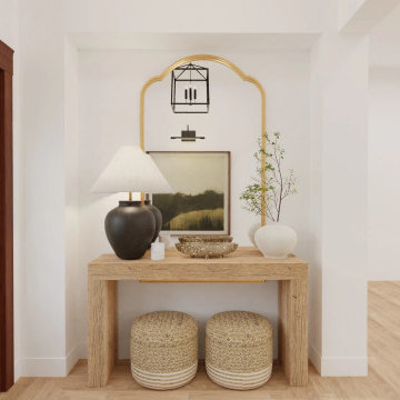 Classic Entryway with Large Mirror