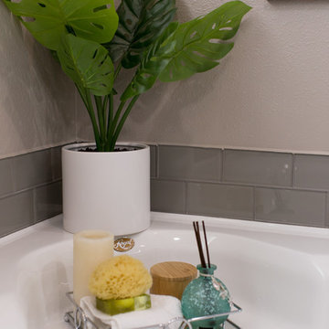 Master Bathroom | Expand Shower | New Tile Floors and Leather Granite Countertop