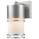 Z-Lite - Z-Lite 560S-BA-LED Luminata - 8.88" 6W 1 LED Outdoor Wall Lantern - Clean contemporary styling with a traditional lookLuminata 8.88" 6W 1  Brushed Aluminum Mat *UL: Suitable for wet locations Energy Star Qualified: n/a ADA Certified: n/a  *Number of Lights: Lamp: 1-*Wattage:6w LED bulb(s) *Bulb Included:Yes *Bulb Type:LED *Finish Type:Brushed Aluminum