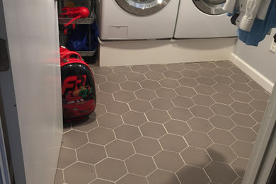 Inspiration for a laundry room remodel in New York