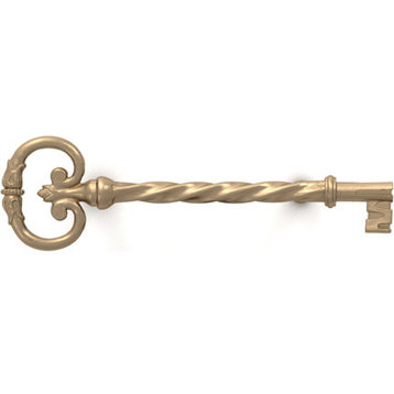 Pull 3" cc, Black Traditional Bronze and Stainless Steel Cabinet  Key Bar Pull