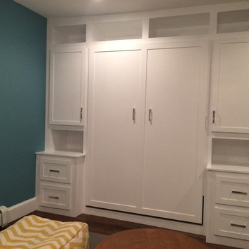 Custom Built ins with desk, drawers, shelves and Murphy Bed