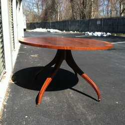 Vintage Art Deco Oval Table-1920s - Dining Tables