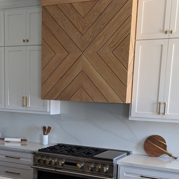 Black and white oak kitchen